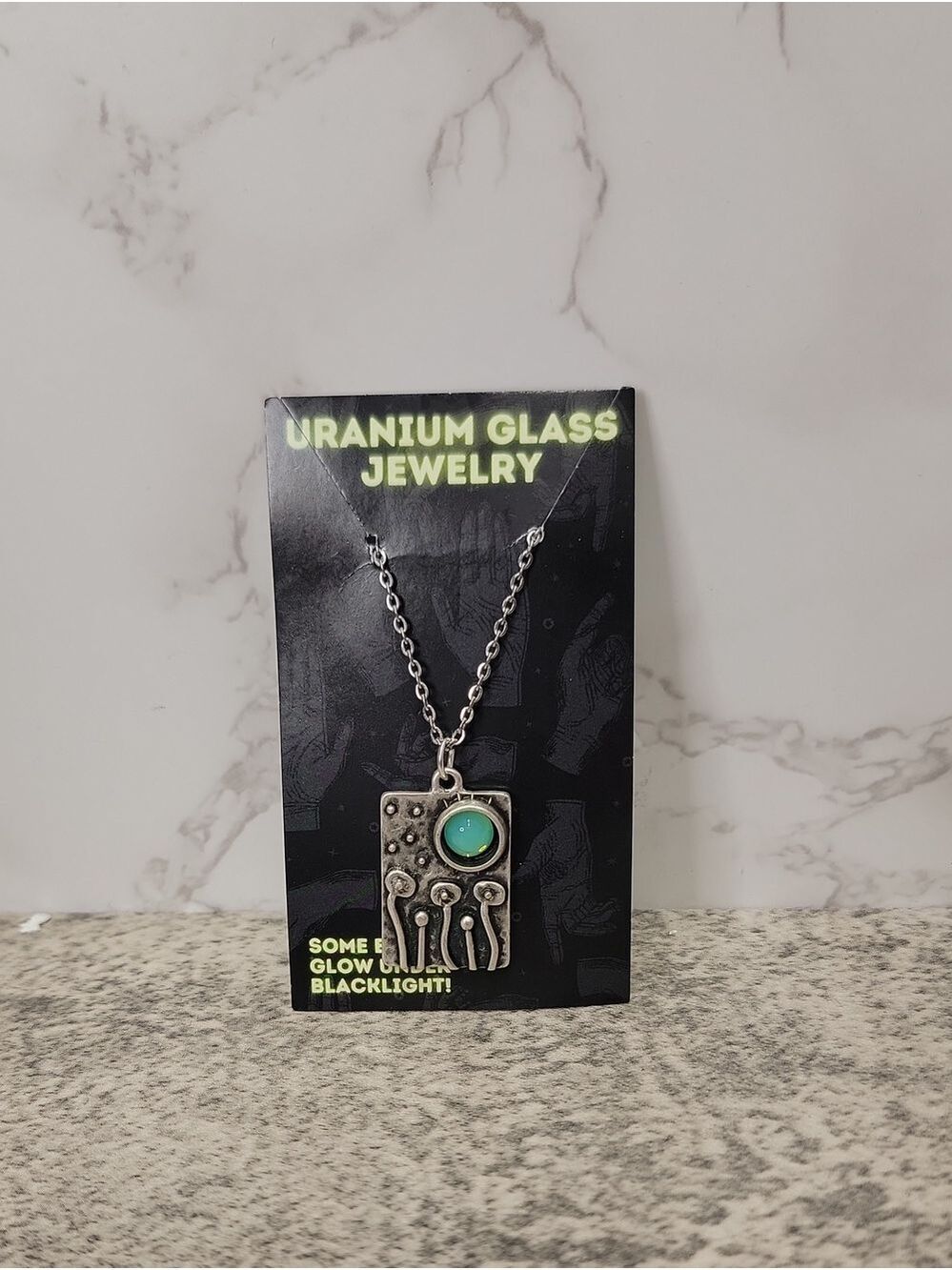 One of a kind Uranium Glass Necklace - Picture 6 of 9
